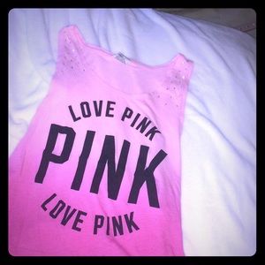 Victoria secret pink sequins tank top